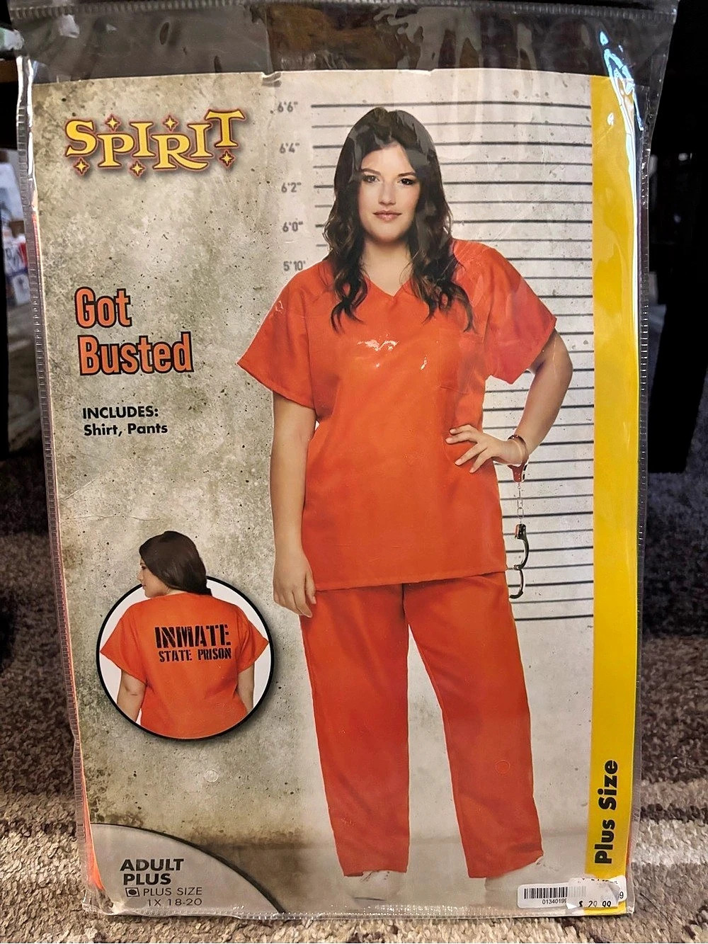 Spirit Halloween Got Busted Prisoner Costume Plus Size Prisoner Costume Orange